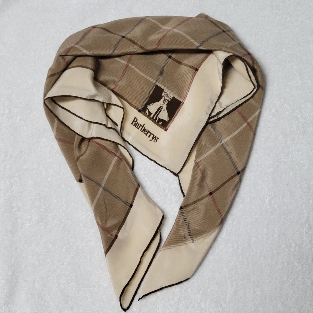 Vintage Burberrys Silk Scarf.